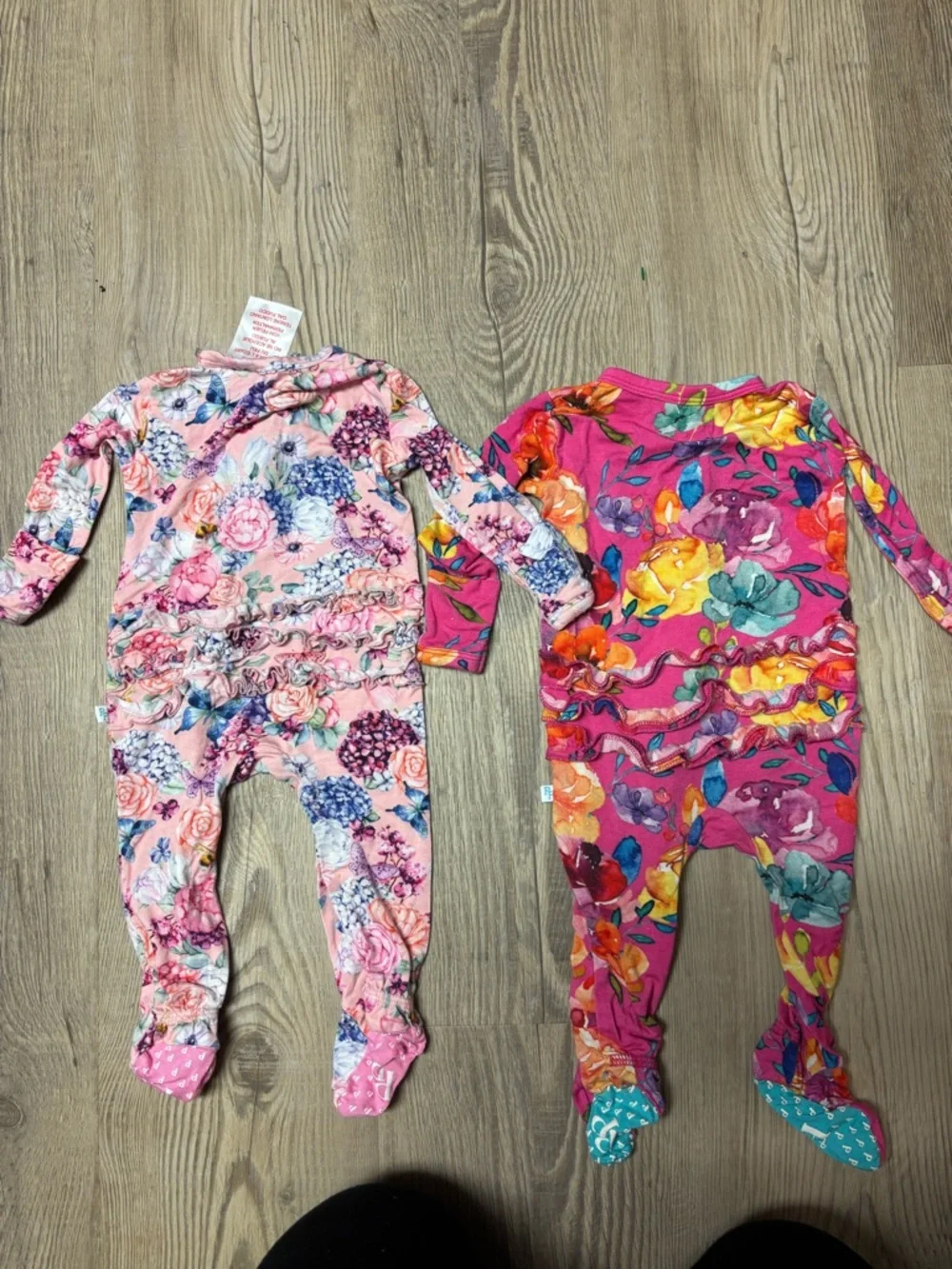 Posh Peanut Floral Footie Pajamas 2-Pack Baby Girl 0-3 Months
